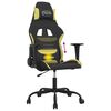 vidaXL Chaise de jeu de massage Noir et vert clair Tissu