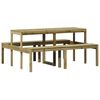 vidaXL Table de pique-nique 160x134x75 cm bois de pin impr&eacute;gn&eacute;