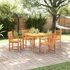 vidaXL Ensemble de salle &agrave; manger pour jardin 5 pcs Marron