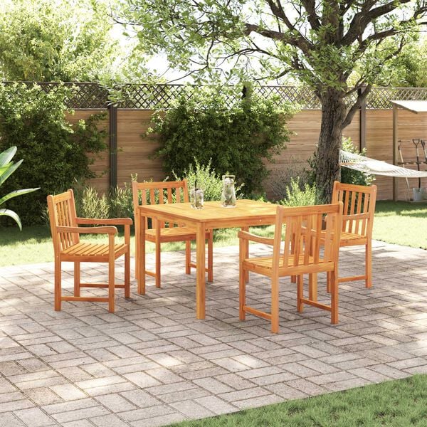 vidaXL Ensemble de salle &agrave; manger pour jardin 5 pcs Marron