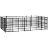 vidaXL Chenil d'ext&eacute;rieur pour chiens Acier 25,8 m&sup2;