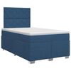vidaXL Lit boxspring avec matelas Bleu 120 x 190 cm Tissu