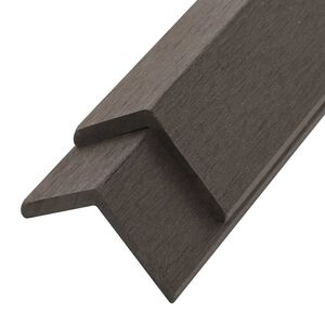 vidaXL Corni&egrave;re de terrasse 5 pcs WPC 170 cm Marron fonc&eacute;