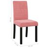 vidaXL Chaises &agrave; manger lot de 6 rose velours