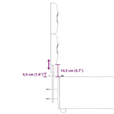 vidaXL Sommier à lattes de lit avec matelas Gris clair 90x200 cm Tissu