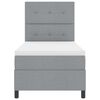 vidaXL Lit &agrave; ressorts avec matelas Gris clair 80 x 200 cm tissu