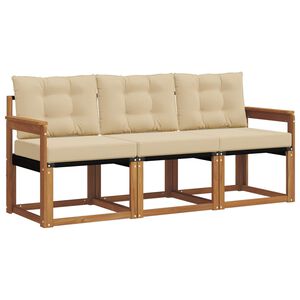 vidaXL Ensemble de canap&eacute;s d'ext&eacute;rieur 3 pc Naturel et Beige