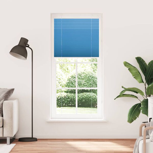 vidaXL Store pliss&eacute; bleu 100x200 cm largeur du tissu 99,4 cm polyester