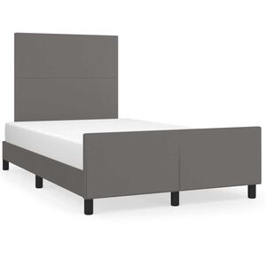 vidaXL Cadre de lit sans matelas gris 120x190 cm similicuir