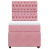 vidaXL Sommier &agrave; lattes de lit avec matelas Rose 90x200 cm Velours