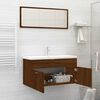 vidaXL Ensemble de meubles de salle de bain 2 pcs Ch&ecirc;ne marron