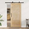 vidaXL Porte coulissante ORKDAL Marron 86 x 198,5 cm Pin massif
