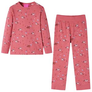 Pyjamas enfants &agrave; manches longues rose ancien 92