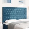vidaXL T&ecirc;te de lit avec t&ecirc;te de lit Bleu fonc&eacute; 144 cm Cuir synth&eacute;tique