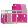 vidaXL Lit superpos&eacute; sans matelas rose 75x190 cm bois de pin massif