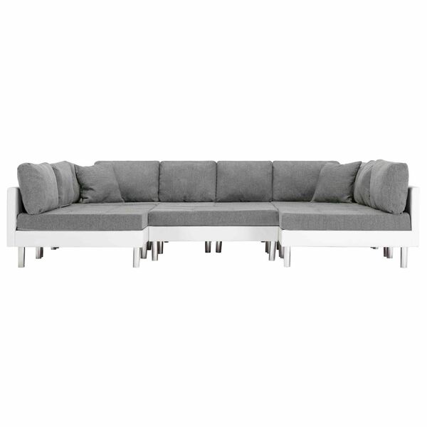 vidaXL Canap&eacute; Blanc Simili cuir