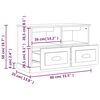 vidaXL Meuble TV ch&ecirc;ne marron 80x35x50 cm bois d'ing&eacute;nierie