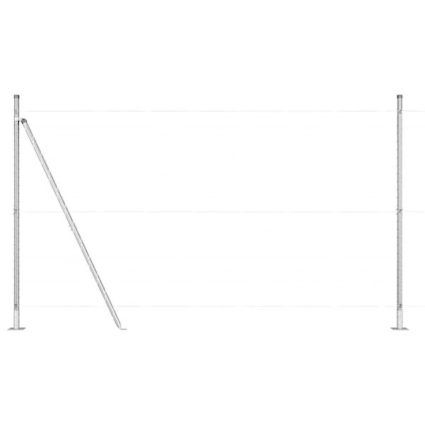vidaXL Poteau de cl&ocirc;ture. 26 pcs Gris 3,2 x 3,2 x 170 cm