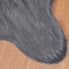 vidaXL Tapis en fausse Tafalla Anthracite 50 x 80 cm Polyester