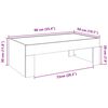 vidaXL Table basse avec LED infini blanc 90x50x30 cm