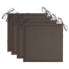 vidaXL Chaises Batavia avec coussins lot de 4 Bois de teck solide