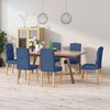 vidaXL Chaises &agrave; manger lot de 6 bleu tissu