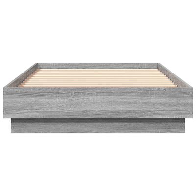 vidaXL Cadre de lit sonoma gris 75x190 cm bois d'ingénierie