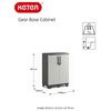 Keter Armoire de rangement basse Gear Noir et gris 97 cm