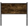 vidaXL T&ecirc;te de lit de remplacement ch&ecirc;ne fum&eacute; 107 cm bois d'ing&eacute;nierie et acier