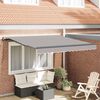 vidaXL Auvent R&eacute;tractable Gris clair 350 x 250 cm Polyester et Acier