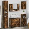 vidaXL Ensemble de mobilier de salle de bain 5 pcs Ch&ecirc;ne fum&eacute;