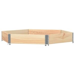vidaXL Lit sur&eacute;lev&eacute; hexagonale 160x160 cm bois de pin massif