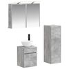 vidaXL Ensemble de mobilier de salle de bain 4 pc Gris b&eacute;ton