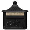 vidaXL Bo&icirc;te aux lettres murale Noir 40,5 x 16 x 45 cm Aluminium coul&eacute;