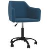 vidaXL Chaises pivotantes &agrave; manger lot de 2 Bleu Velours