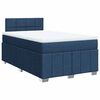 vidaXL Sommier &agrave; lattes de lit avec matelas Bleu 120x200 cm Tissu