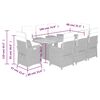 vidaXL Ensemble &agrave; manger de jardin et coussins 9 pcs beige Poly rotin