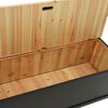 vidaXL Banc Noir 107x45x75,5 cm Bois de sapin solide
