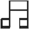 vidaXL &Eacute;tag&egrave;res murales 2 pcs noir 50x15x50 cm bois d'ing&eacute;nierie