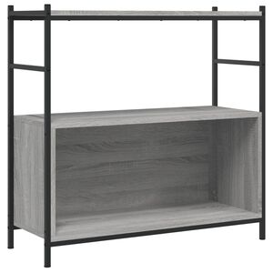 vidaXL Biblioth&egrave;que sonoma gris 80x30x78,5 cm bois d'ing&eacute;nierie et fer