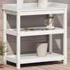 vidaXL Table de rempotage avec &eacute;tag&egrave;res blanc bois massif de pin