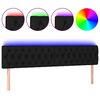 vidaXL T&ecirc;te de lit &agrave; LED Noir 180x7x78/88 cm Tissu