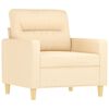 vidaXL Ensemble de canap&eacute;s 3 pcs coussins d&eacute;coratifs et coussins Cr&egrave;me