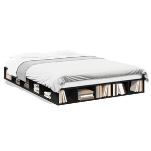 vidaXL Cadre de lit sans matelas noir 160x200 cm