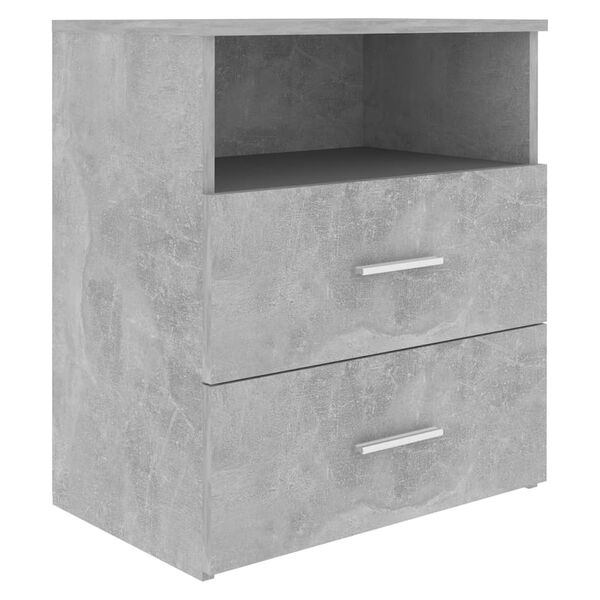vidaXL Tables de chevet 2 pcs Gris b&eacute;ton 50x32x60 cm