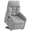 vidaXL Fauteuil inclinable &eacute;lectrique gris nuage tissu