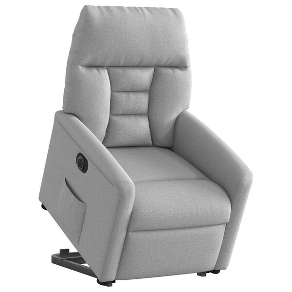vidaXL Fauteuil inclinable &eacute;lectrique gris nuage tissu