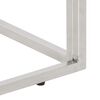 vidaXL Table console argent&eacute; acier inoxydable et verre tremp&eacute;