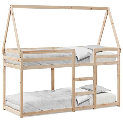 vidaXL Lit superposé sans matelas 90x200 cm bois de pin massif