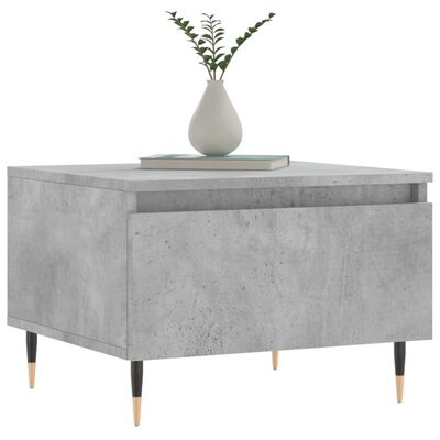 vidaXL Table basse gris béton 50x46x35 cm bois d'ingénierie